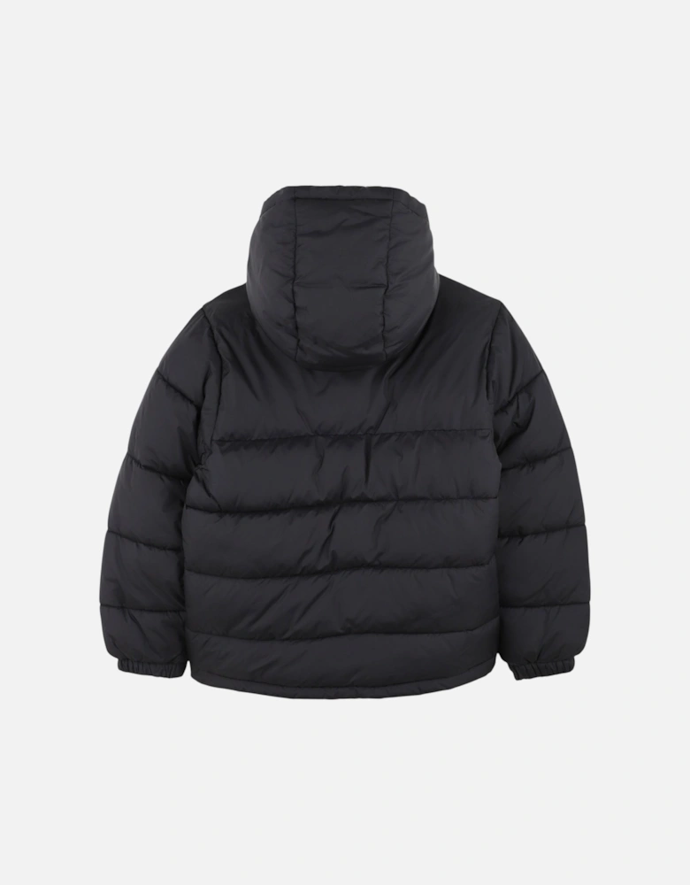 Boys Black Logo Puffer Down Coat