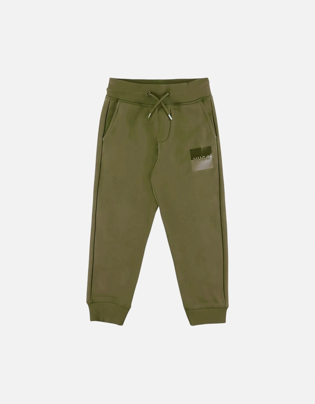 Boys Khaki Green Logo Joggers, 4 of 3