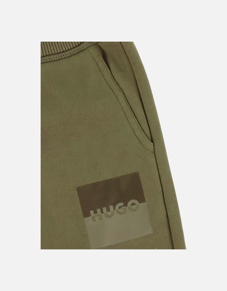 Boys Khaki Green Logo Joggers