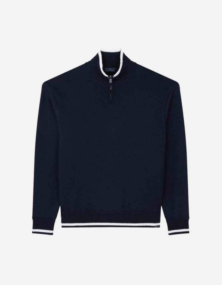 Maglia Wool Half Zip Sweater 050 Navy