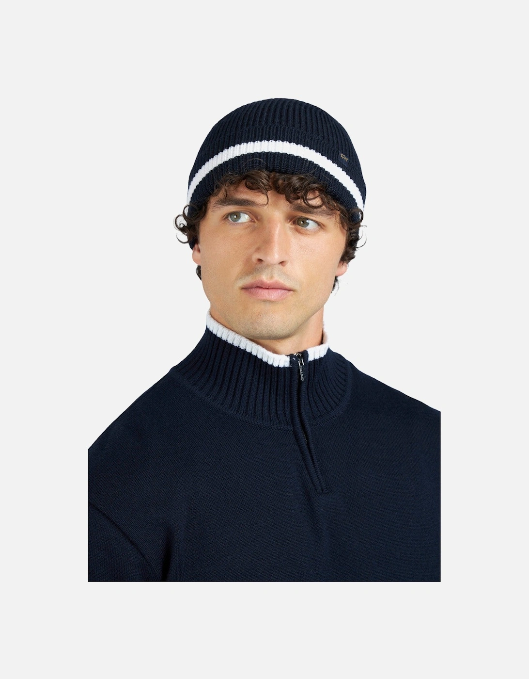 Maglia Wool Half Zip Sweater 050 Navy