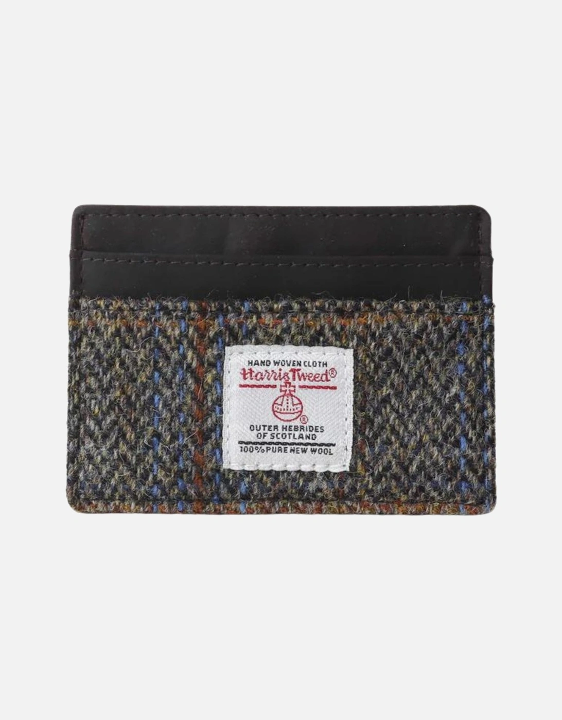 Harris Tweed & Leather Card Holder Wallet - Brown, 5 of 4