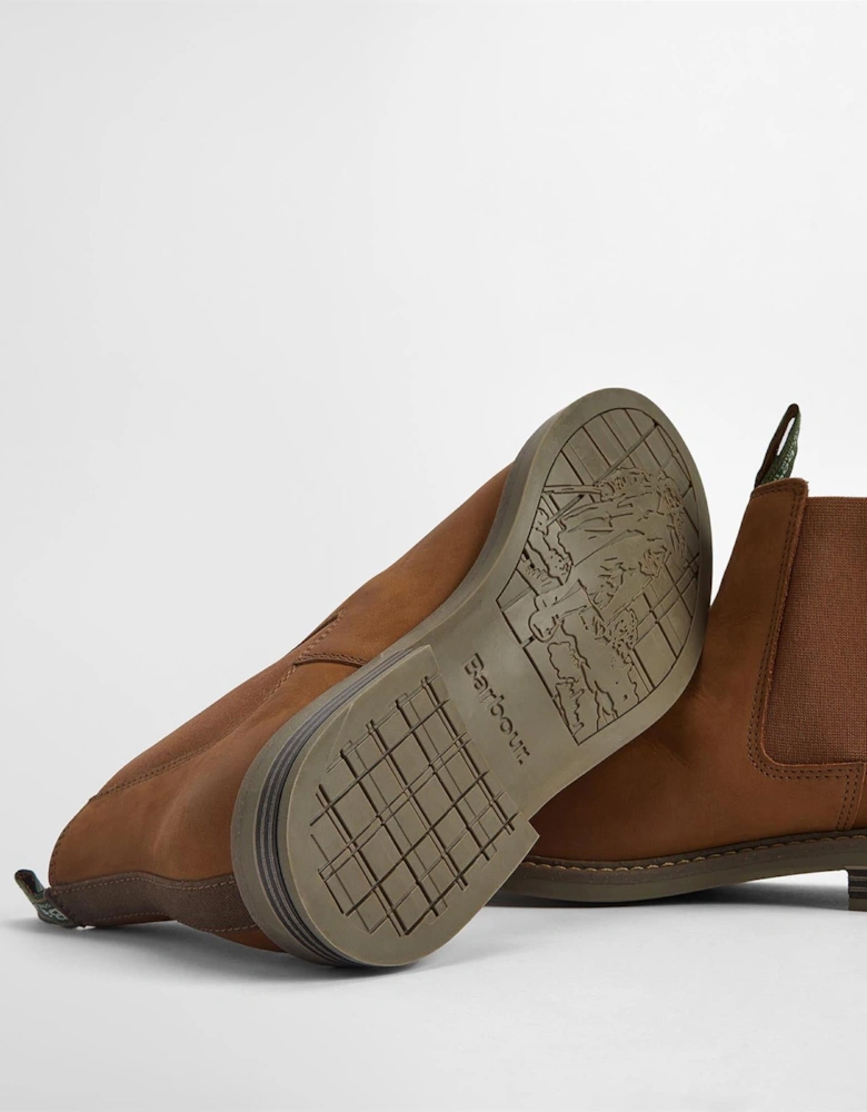 Farsley Leather Men's Dark Tan Chelsea Boots