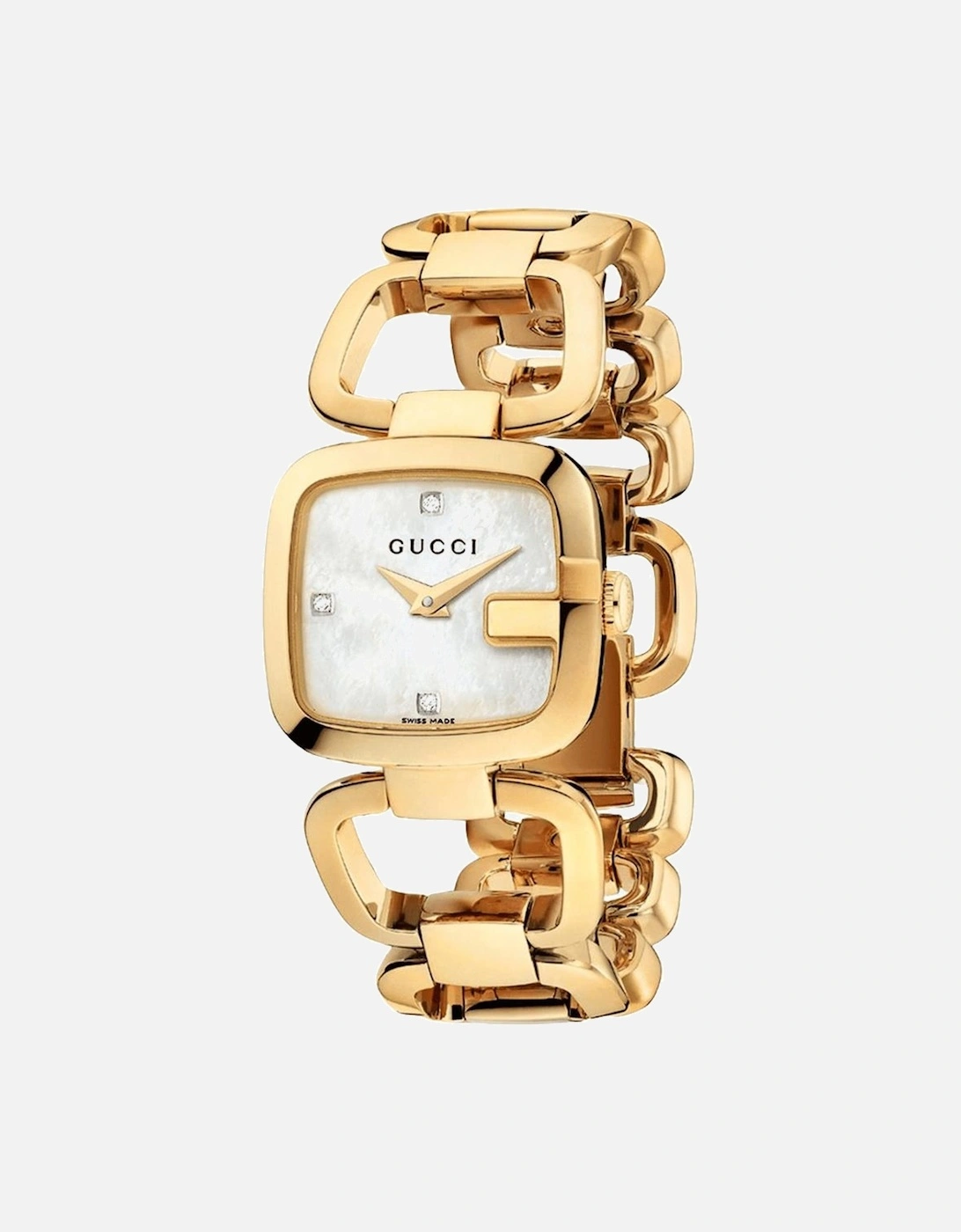 Women's Gucci YA125513 G-Gucci Mother of Pearl Ladies Watch - White