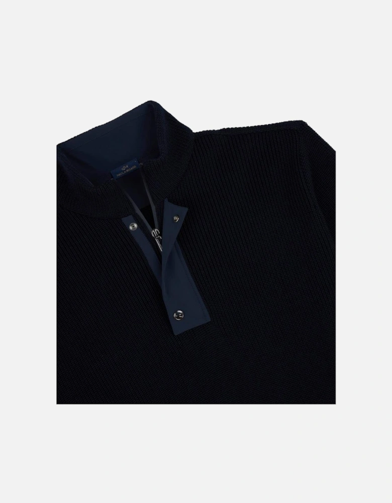 Maglia Half Zip Sweater 050 Navy