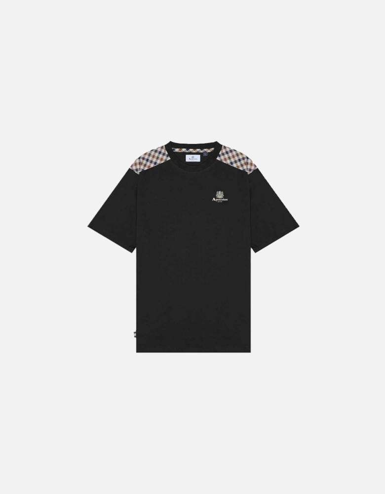 Active CC Club Check Shoulder T-Shirt - Black
