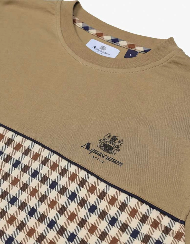 Active Piping Panel T-Shirt - Khaki
