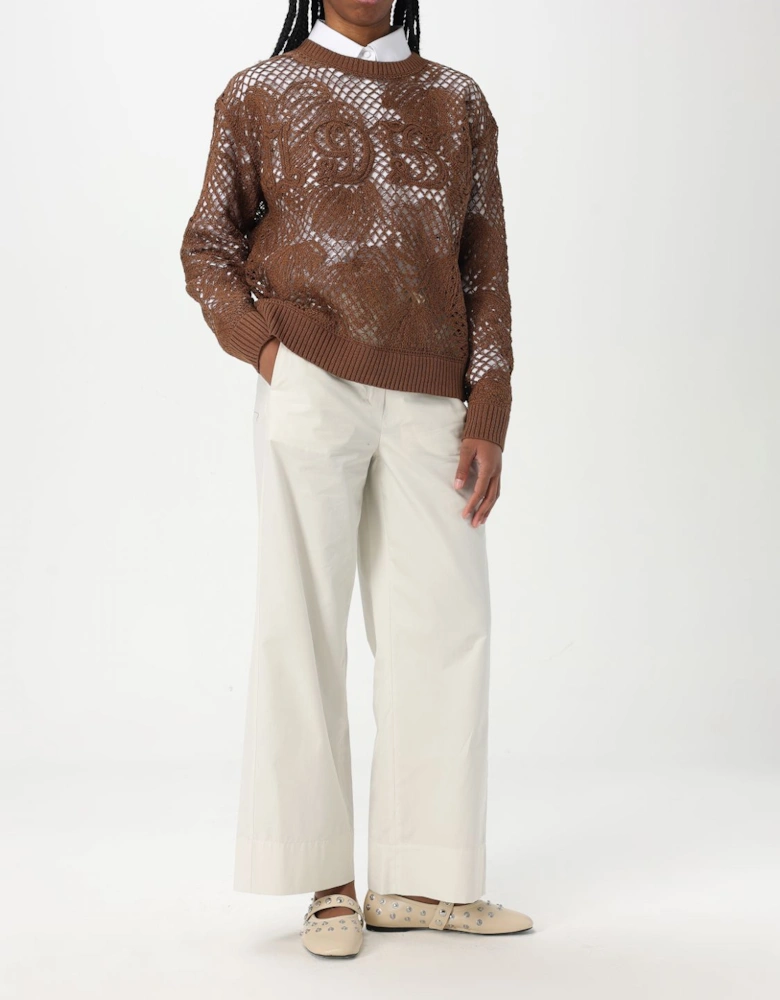 Crochet Knit Pullover Sweater