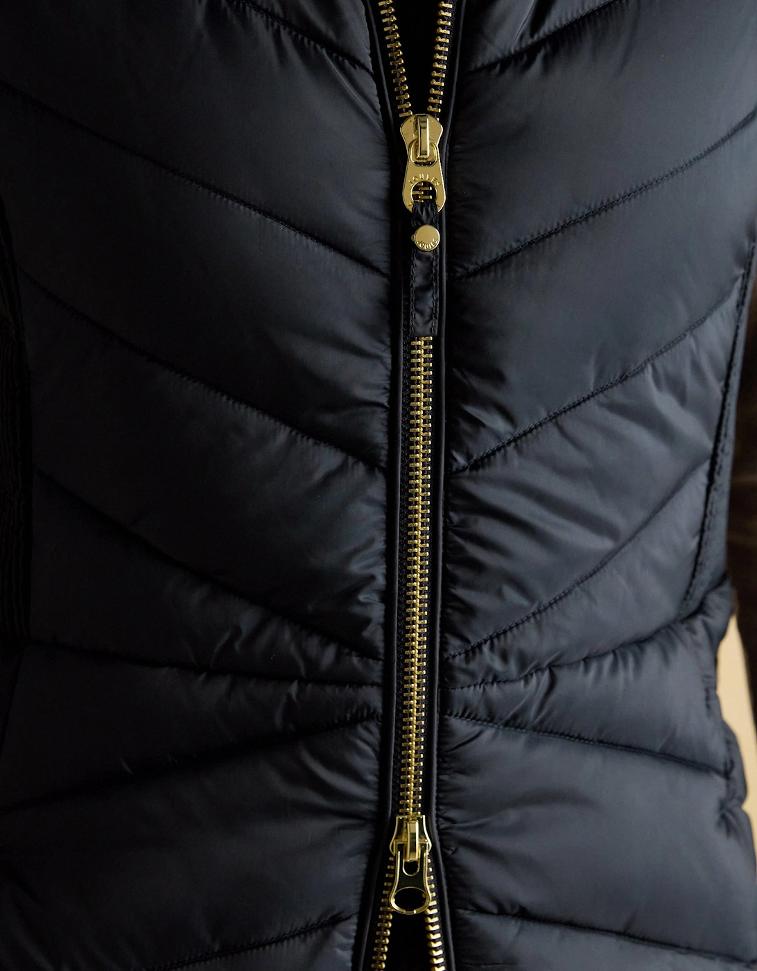 Pembury Longline Showerproof Padded Gilet with Hood Navy