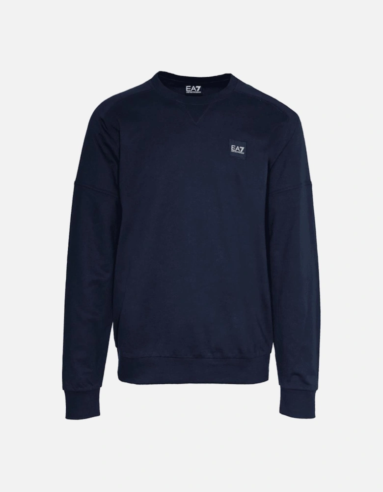 Embroidered Rear Logo Navy Sweatshirt