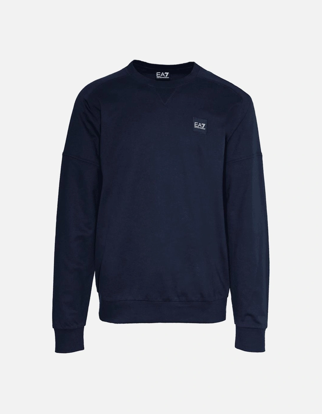 Embroidered Rear Logo Navy Sweatshirt, 3 of 2