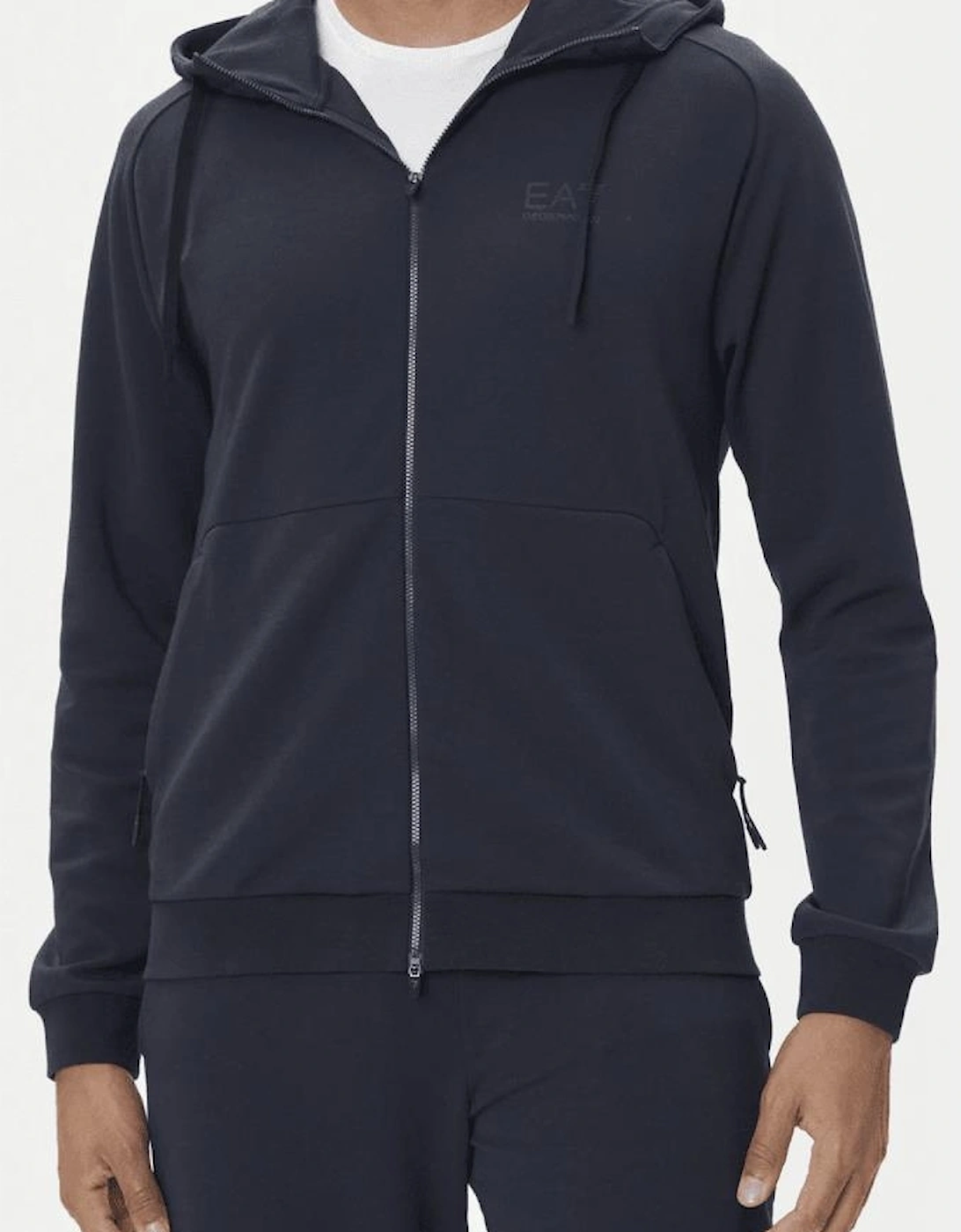 Ventus7 Performance Cotton Zip Hooded Navy Tracksuit