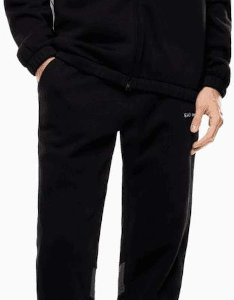 Colour Block Black/Grey Hooded Tracksuit