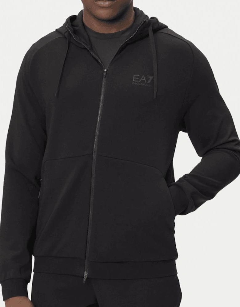 Ventus7 Performance Cotton Zip Hooded Black Tracksuit