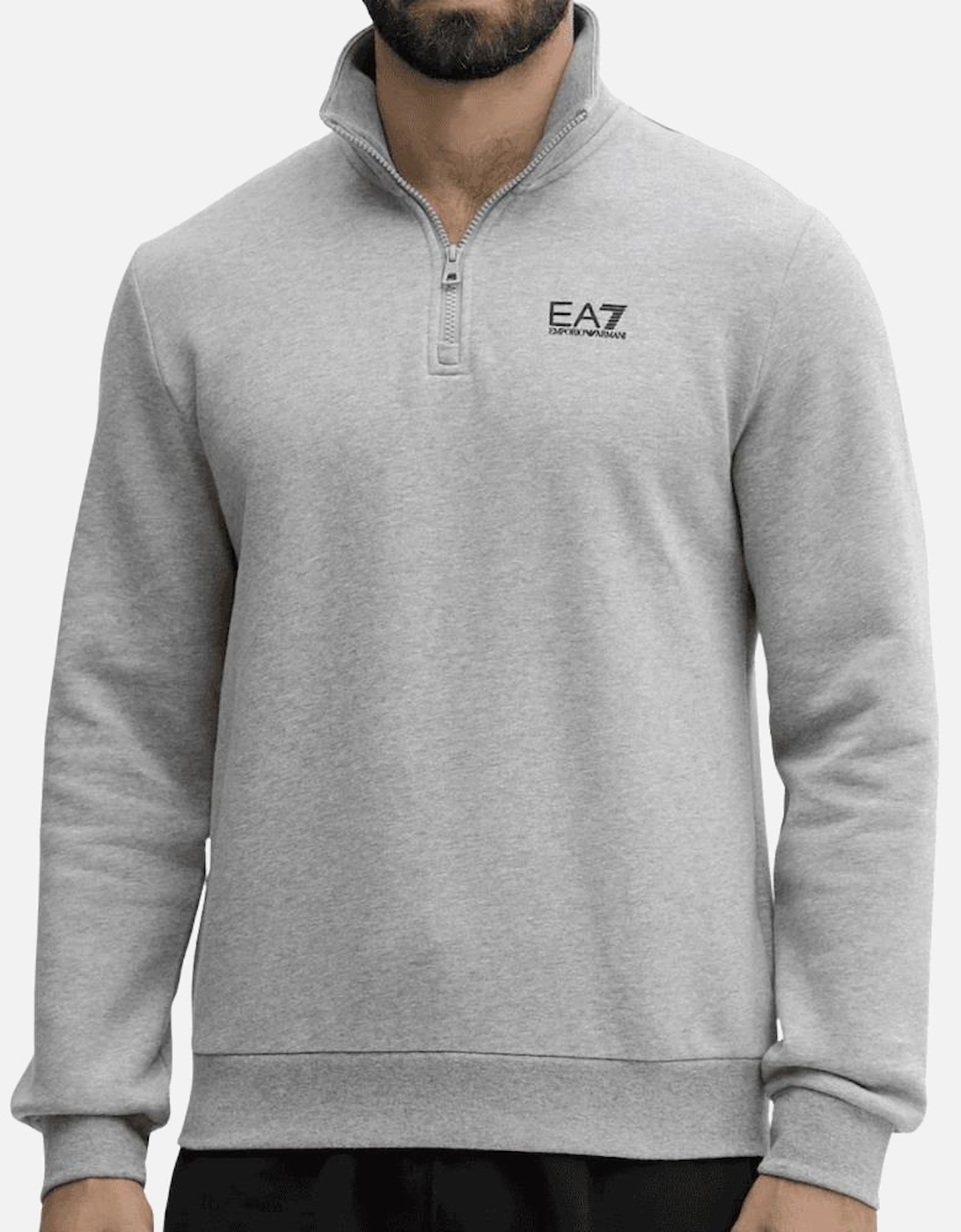 Core Logo Grey Quarter Zip Sweatshirt, 3 of 2