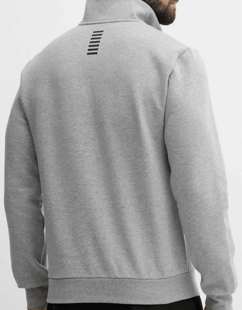 Core Logo Grey Quarter Zip Sweatshirt