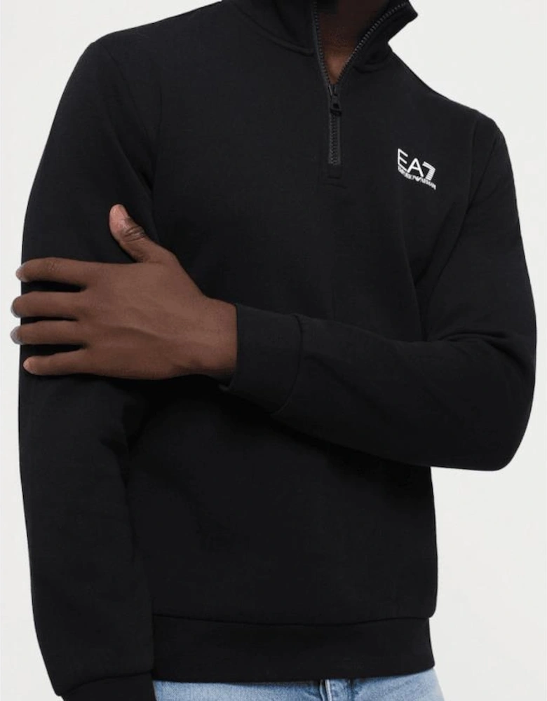 Core Logo Black Quarter Zip Sweatshirt