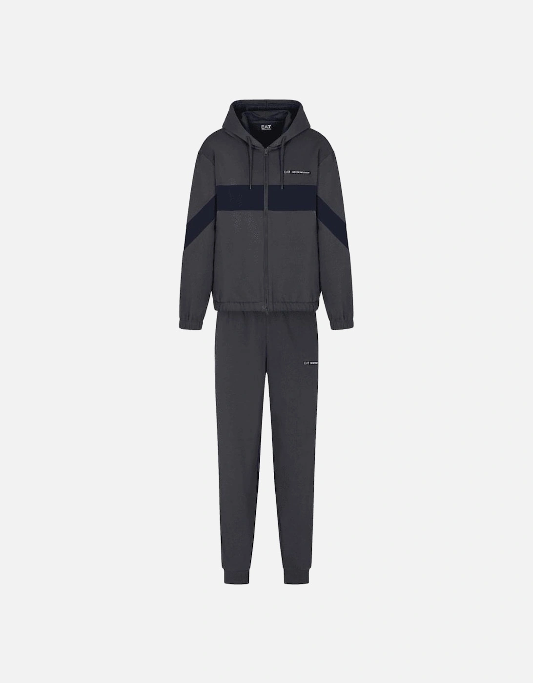 Colour Block Grey/Blue Hooded Tracksuit, 5 of 4