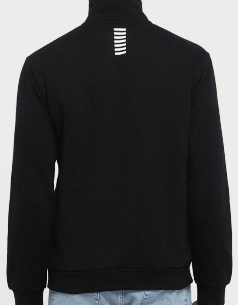 Core Logo Black Quarter Zip Sweatshirt