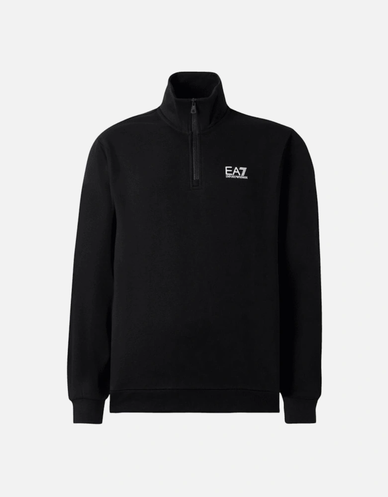 Core Logo Black Quarter Zip Sweatshirt