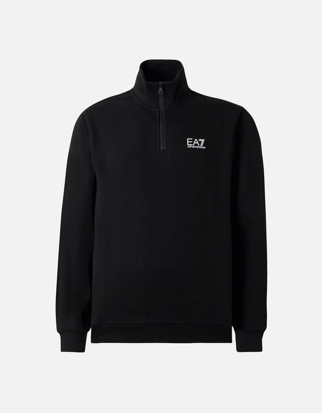 Core Logo Black Quarter Zip Sweatshirt, 4 of 3