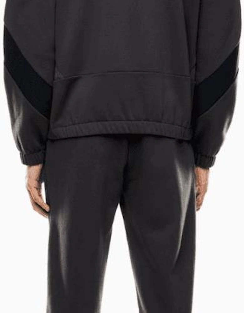 Colour Block Grey/Blue Hooded Tracksuit