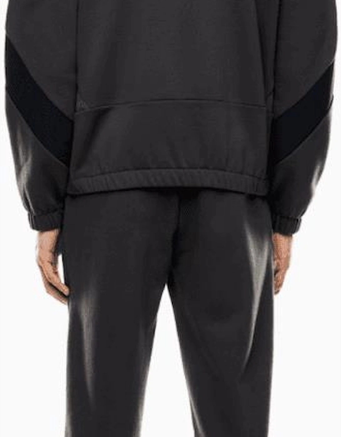 Colour Block Grey/Blue Hooded Tracksuit