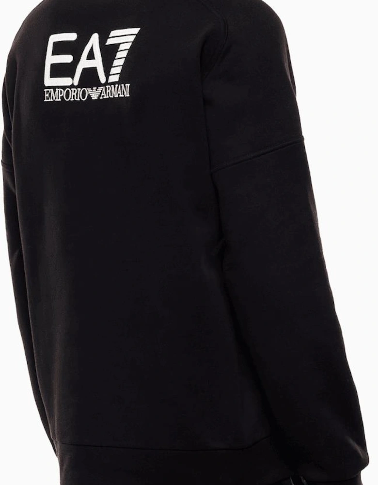 Embroidered Rear Logo Black/White Sweatshirt