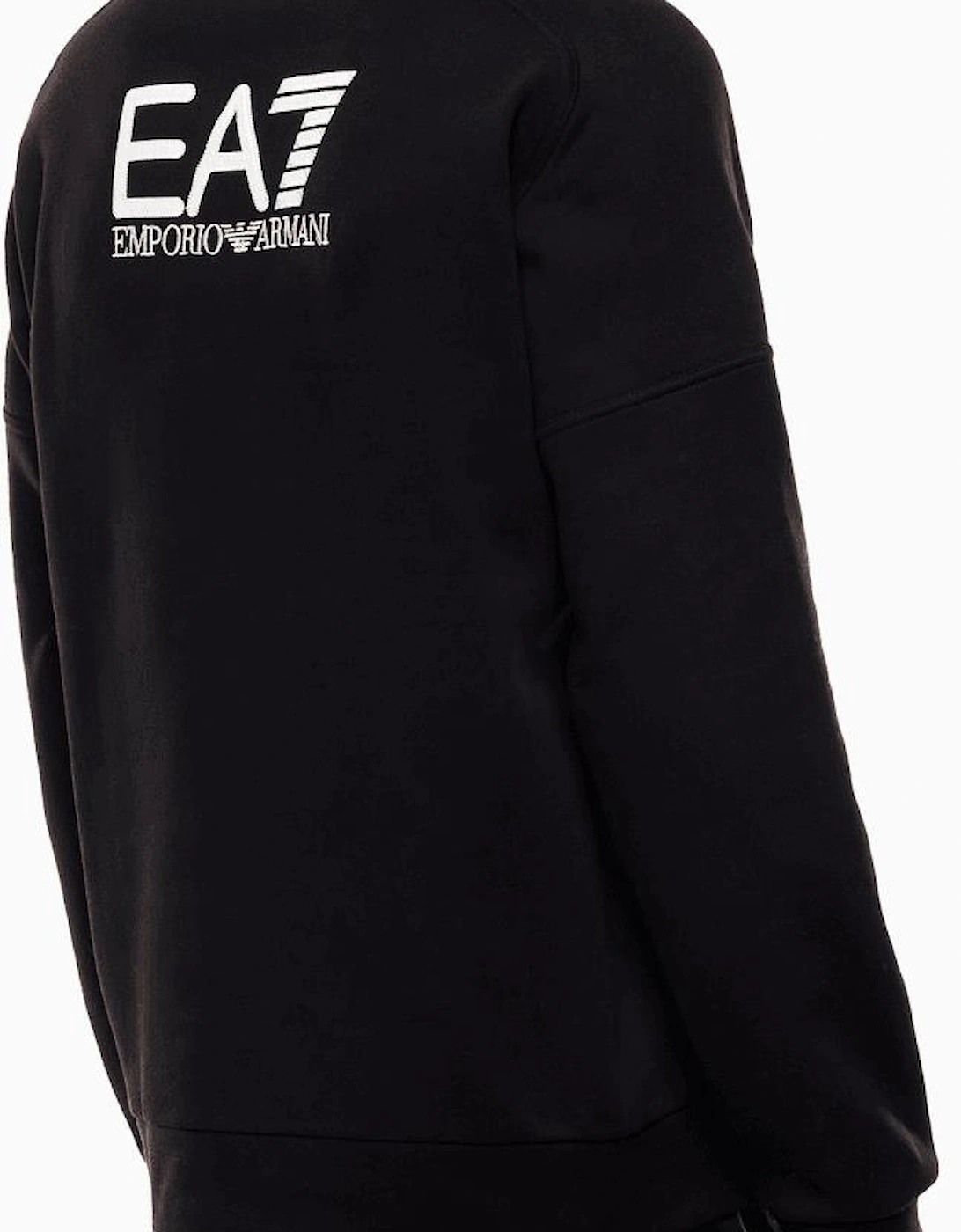Embroidered Rear Logo Black/White Sweatshirt