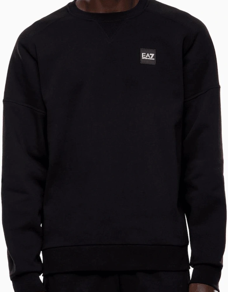 Embroidered Rear Logo Black/White Sweatshirt