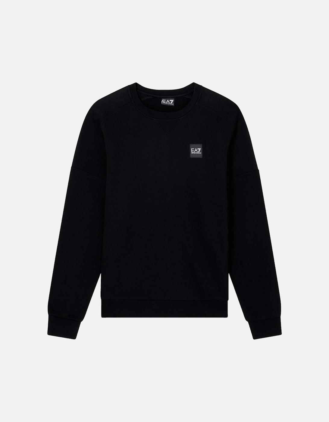 Embroidered Rear Logo Black/White Sweatshirt, 4 of 3