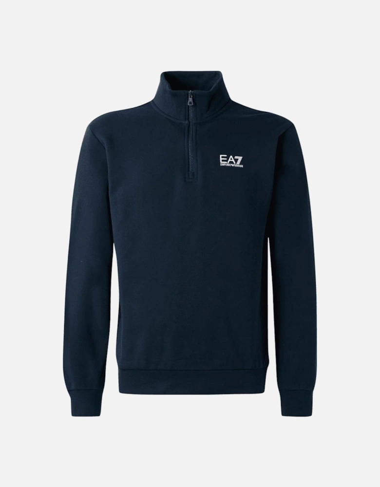 Core Logo Navy Quarter Zip Sweatshirt