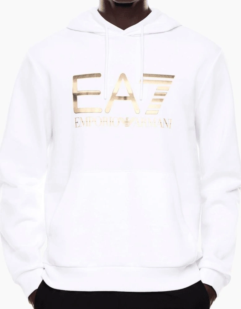 Regular Fit White/Gold Hoodie