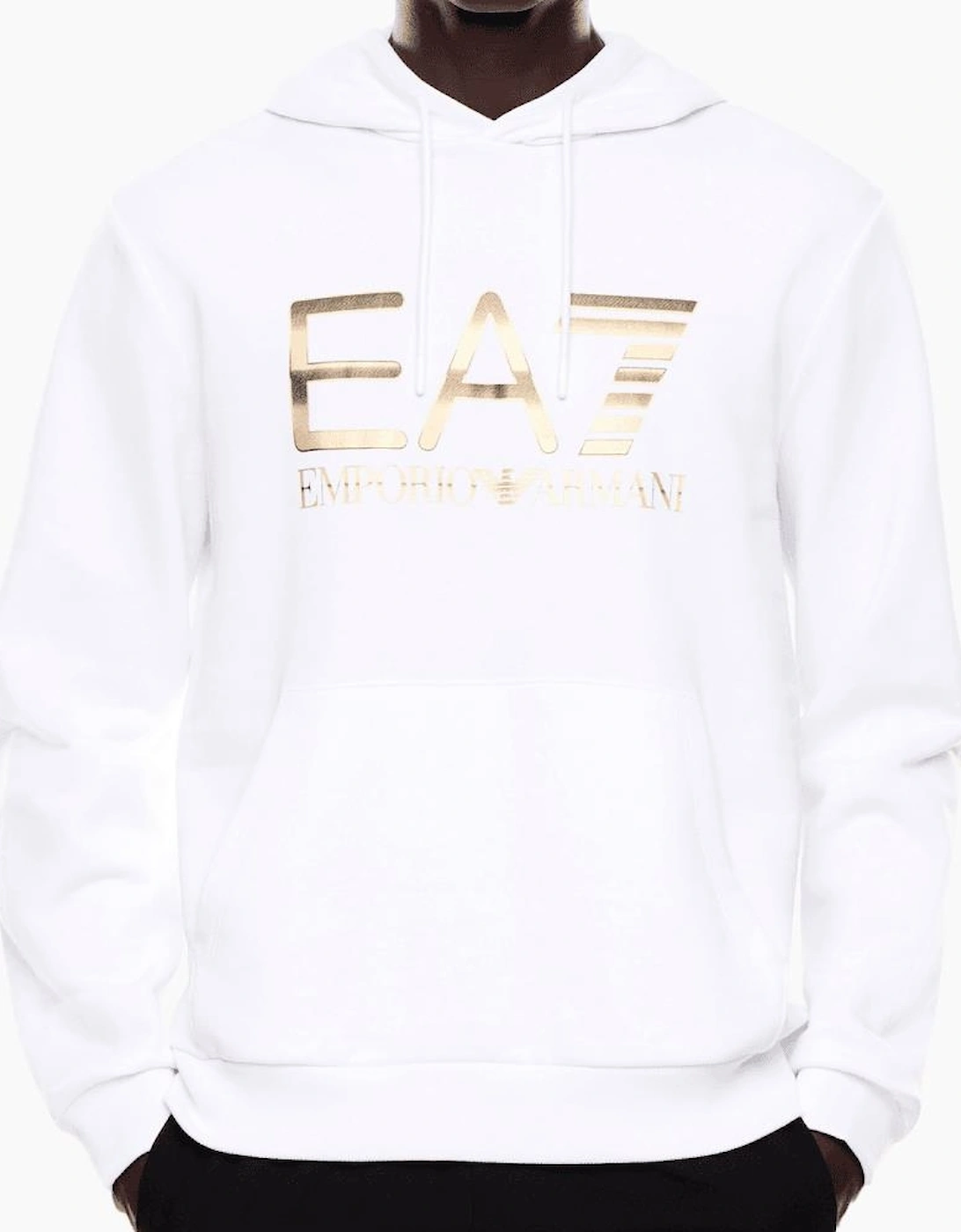 Regular Fit White/Gold Hoodie