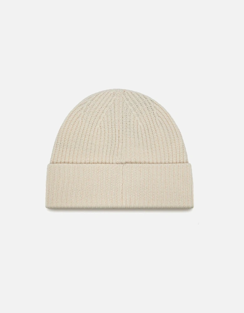 Patch Logo Beanie - Off White