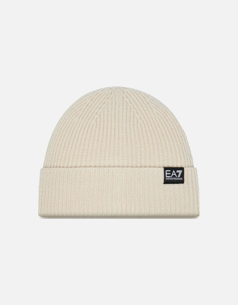 Patch Logo Beanie - Off White