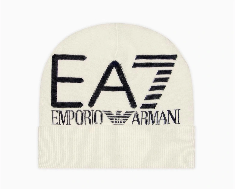 Oversize Logo Beanie - Off White