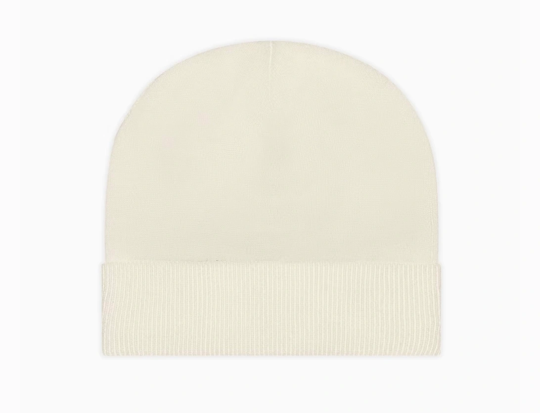 Oversize Logo Beanie - Off White