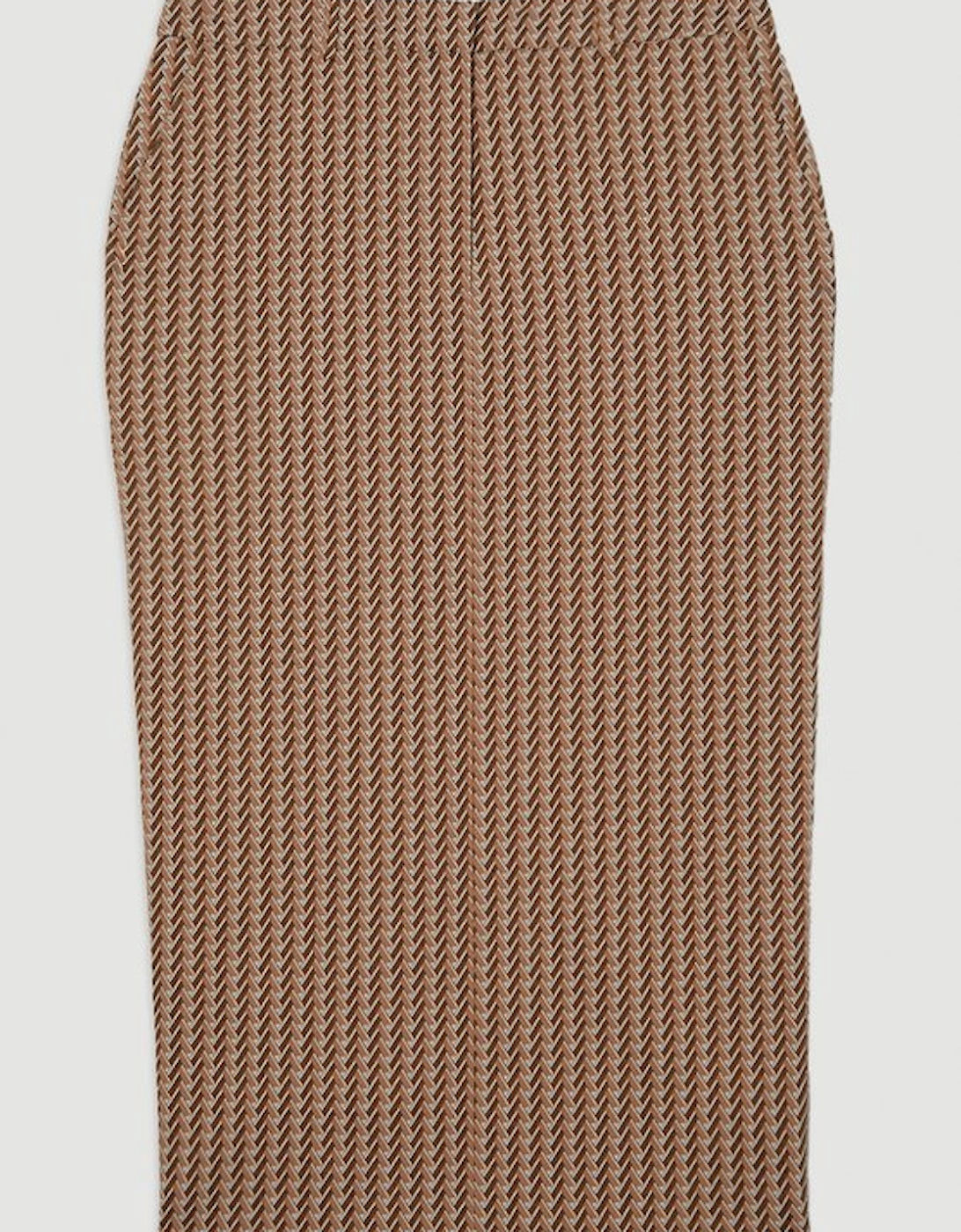 Jacquard Tailored Maxi Pencil Skirt
