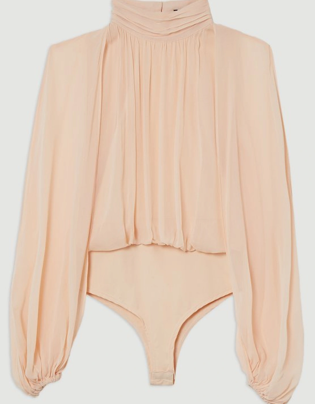 Viscose Georgette Cady Lace Insert Bodysuit