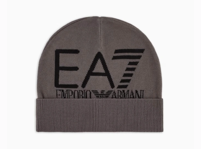 Oversize Logo Beanie - Grey