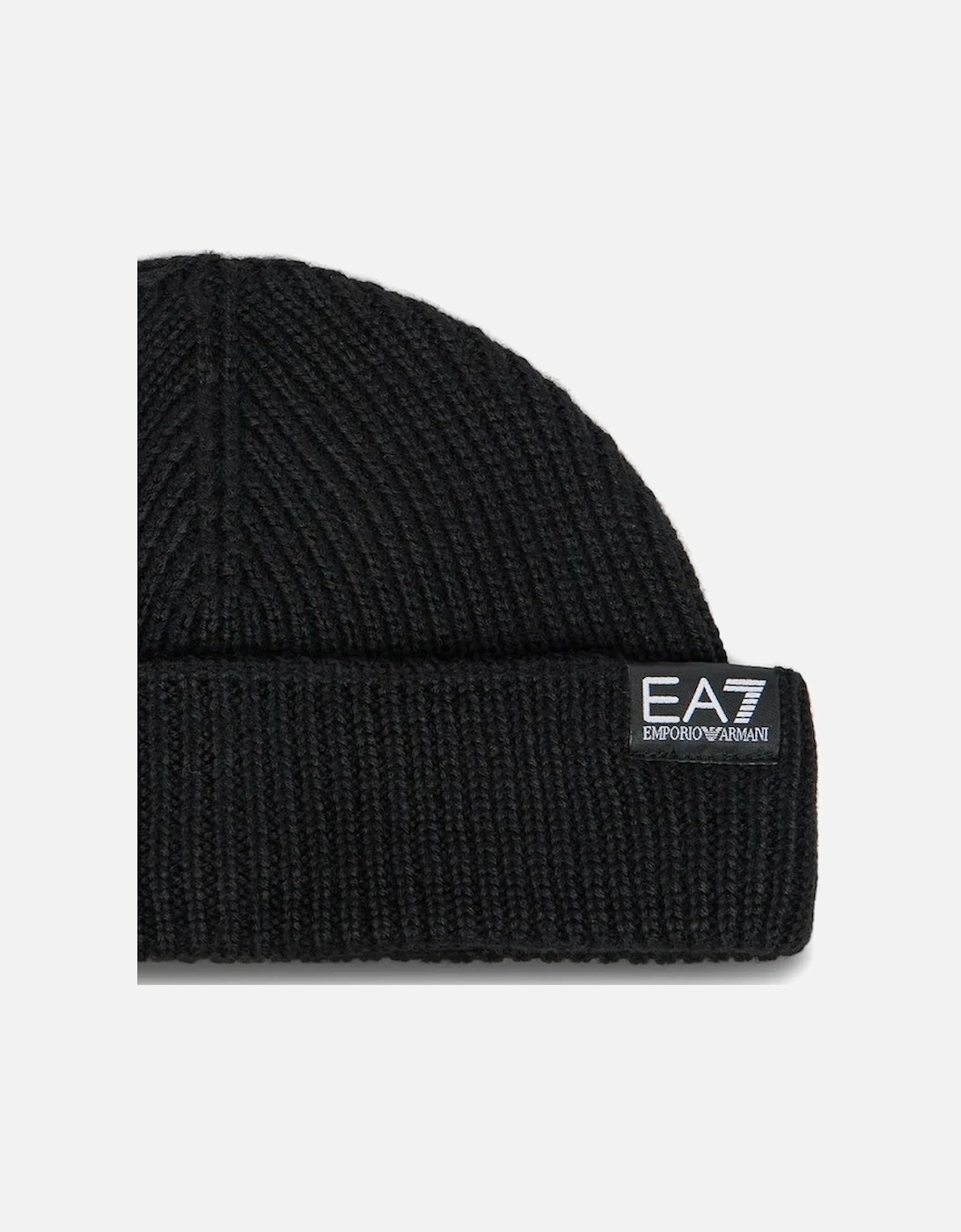 Patch Logo Fisherman Beanie - Black