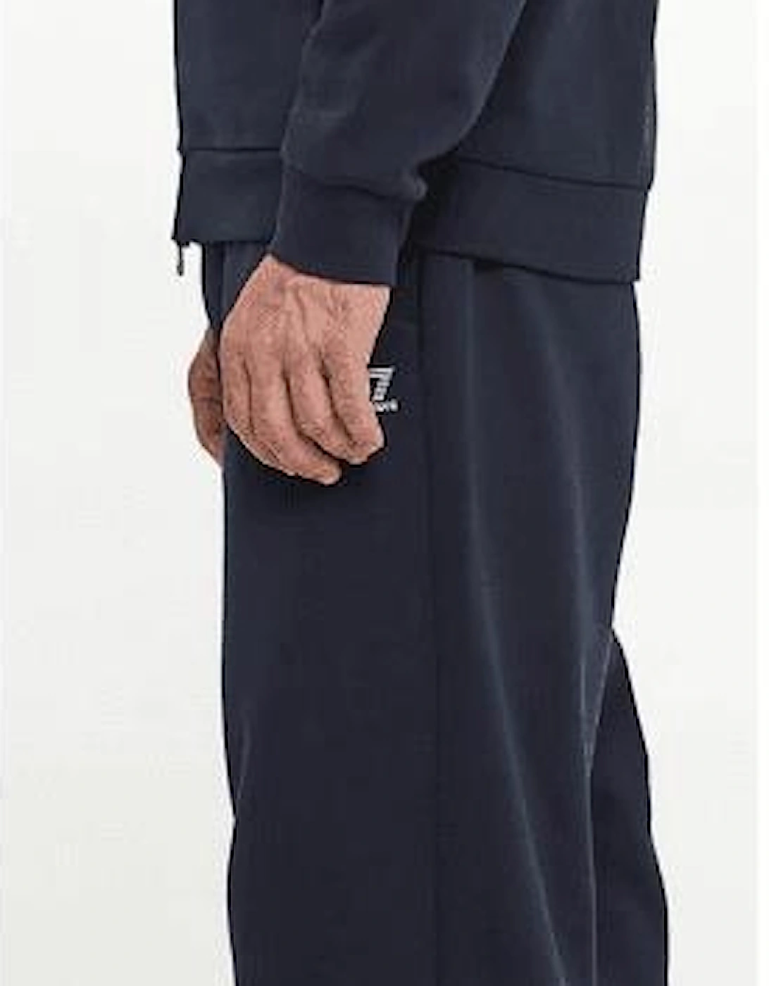 Rear Graphic Logo Hooded Loose Fit Navy Blue Tracksuit