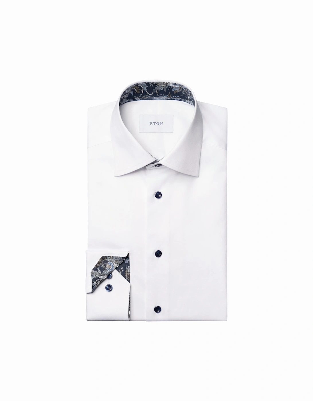 Signature Floral Effect Twill Shirt Contemporary Fit 00 White, 3 of 2