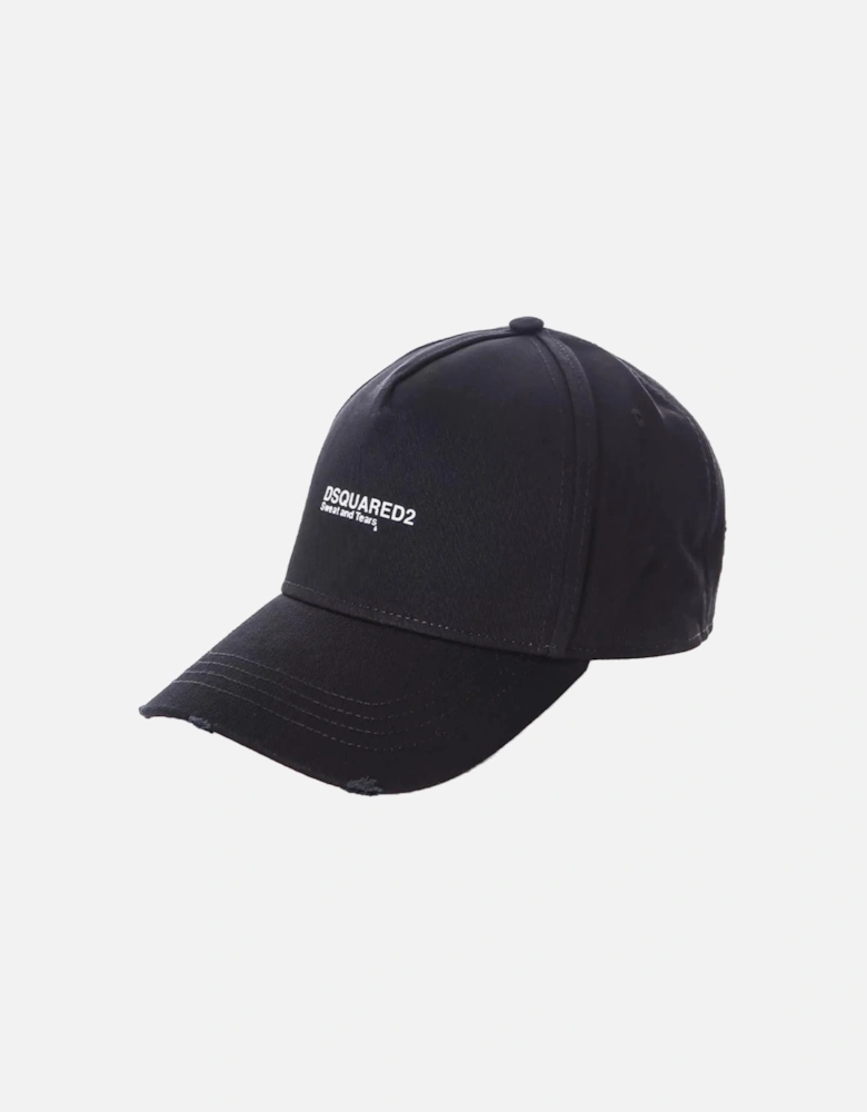 Sweat and Tears Baseball Cap in Black