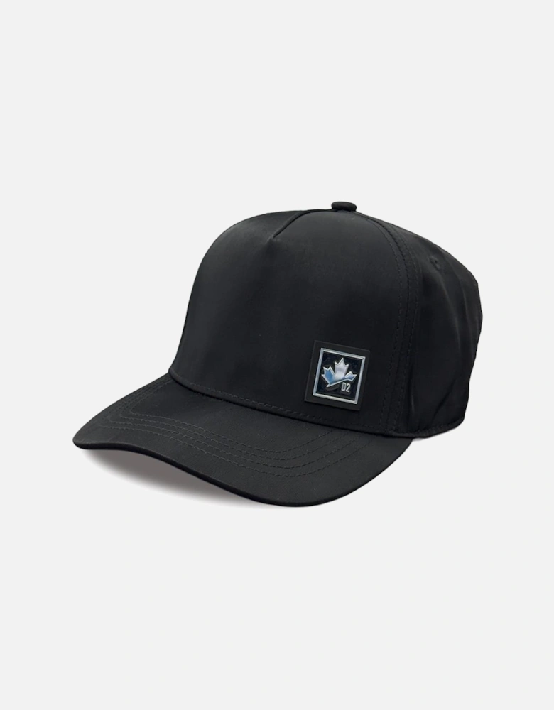 Small Silver Plaque Cap in Black