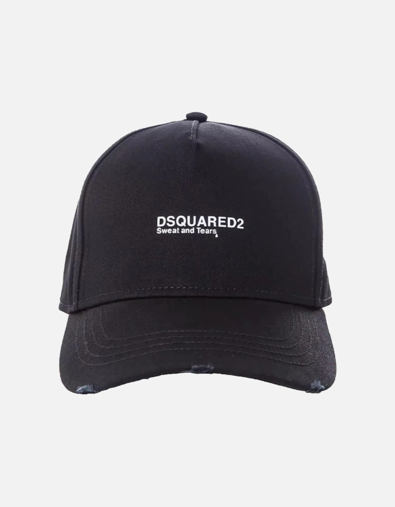 Sweat and Tears Baseball Cap in Black