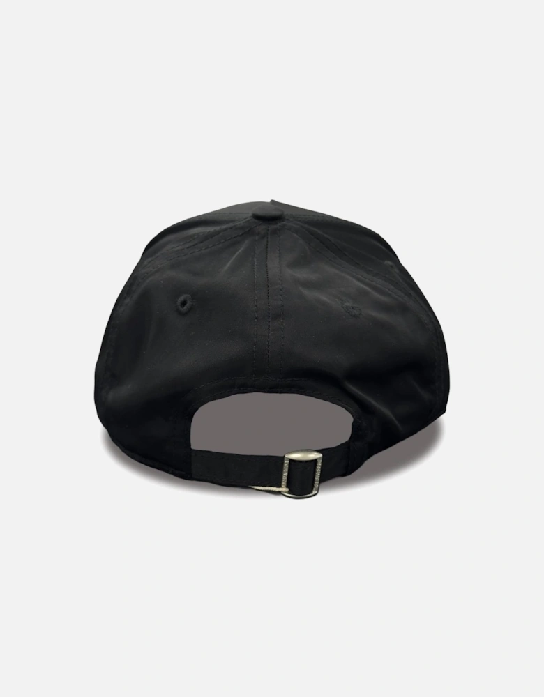 Small Silver Plaque Cap in Black