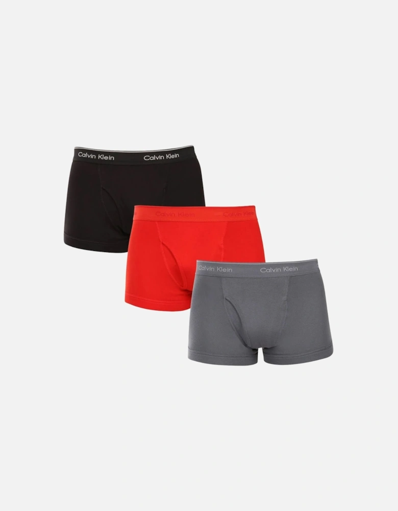 3-Pack Pure Cotton Boxer Trunks, Turbulence / Adrenaline Rush / Black