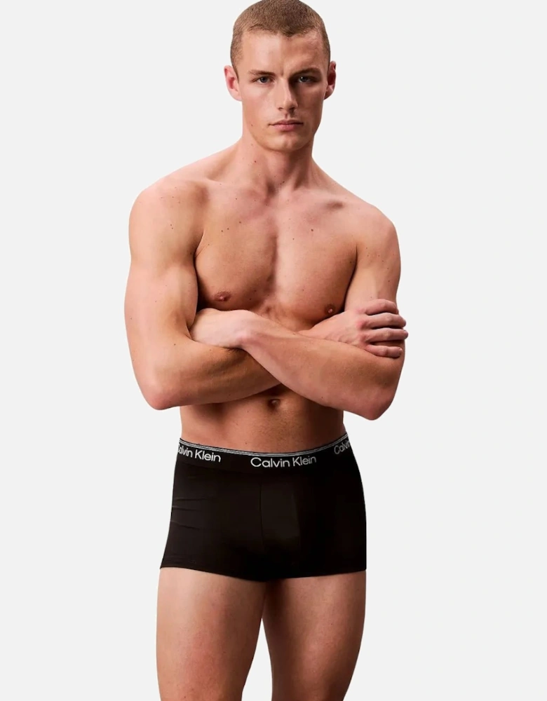 3-Pack Icon Microfibre Stretch Low-Rise Boxer Trunks, Black